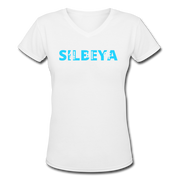 SILBEYA TRAILBLAZER | Women V-Neck Cotton T-Shirt White | TSWVNCTSWHTL5 - white