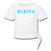 SILBEYA TRAILBLAZER | Women Knotted Cotton T-Shirt White | TSWKCTSWHTL5 - white