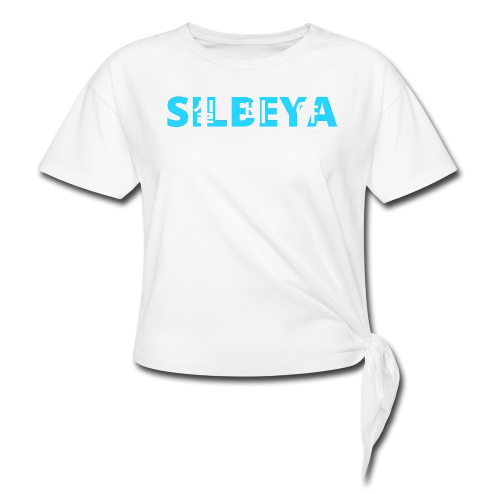 SILBEYA TRAILBLAZER | Women Knotted Cotton T-Shirt White | TSWKCTSWHTL5 - white