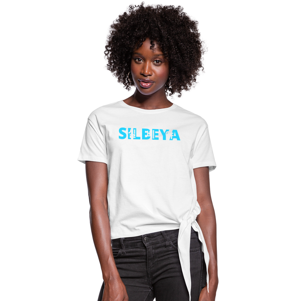 SILBEYA TRAILBLAZER | Women Knotted Cotton T-Shirt White | TSWKCTSWHTL5 - white