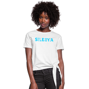 SILBEYA TRAILBLAZER | Women Knotted Cotton T-Shirt White | TSWKCTSWHTL5 - white