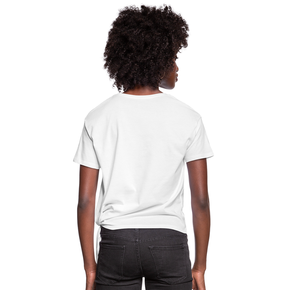 SILBEYA TRAILBLAZER | Women Knotted Cotton T-Shirt White | TSWKCTSWHTL5 - white