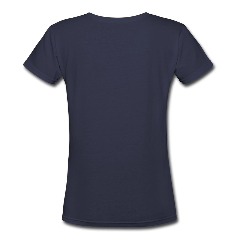 SILBEYA TRAILBLAZER | Women V-Neck Cotton T-Shirt Navy | TSWVNCTSNVYL2 - navy