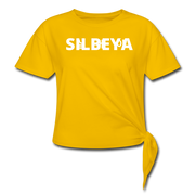 SILBEYA TRAILBLAZER | Women Knotted Cotton T-Shirt Yellow | TSWKCTSYLWL2 - sun yellow