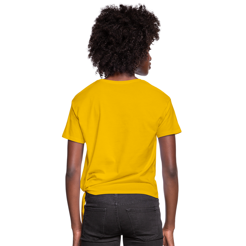 SILBEYA TRAILBLAZER | Women Knotted Cotton T-Shirt Yellow | TSWKCTSYLWL2 - sun yellow