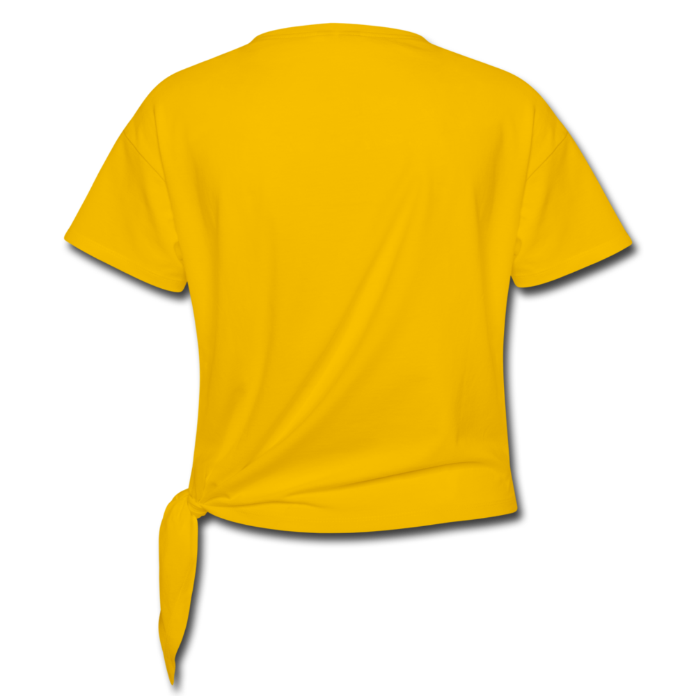 SILBEYA TRAILBLAZER | Women Knotted Cotton T-Shirt Yellow | TSWKCTSYLWL2 - sun yellow