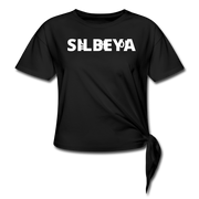 SILBEYA TRAILBLAZER | Women Knotted Cotton T-Shirt Black | TSWKCTSBLKL2 - black