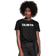 SILBEYA TRAILBLAZER | Women Knotted Cotton T-Shirt Black | TSWKCTSBLKL2 - black