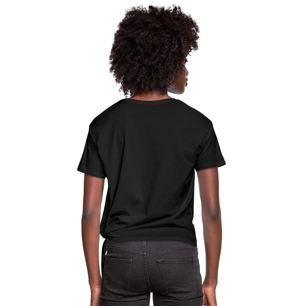 SILBEYA TRAILBLAZER | Women Knotted Cotton T-Shirt Black | TSWKCTSBLKL2 - black